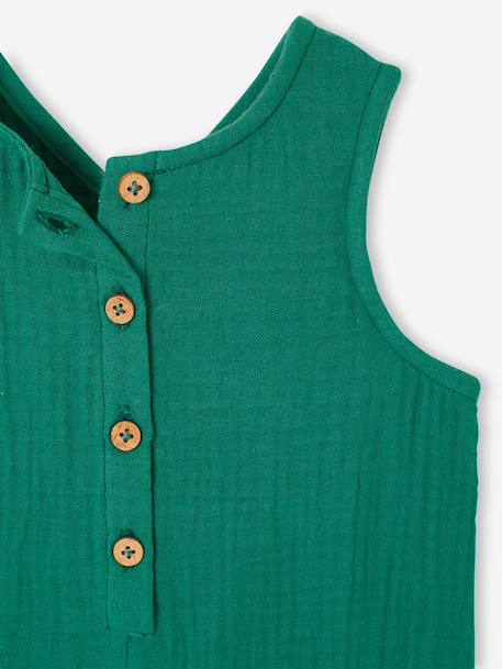 Cotton Gauze Jumpsuit emerald green 