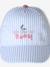 Striped Cotton Cap for Baby Girls striped blue 