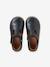 Girls' leather mary janes with touch-and-close fastening navy blue+white 