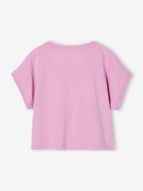T-Shirt with Sequinned Motif, for Girls aqua green+ecru+lilac 