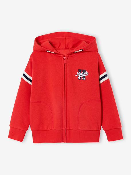 Boy's sweatshirt with placed motif red 