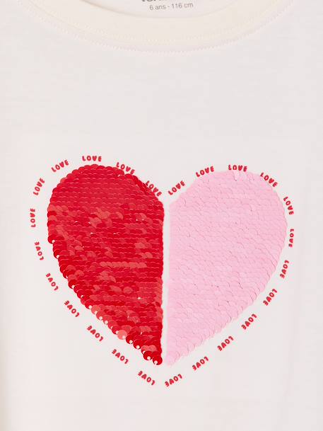 T-Shirt with Sequinned Motif, for Girls aqua green+ecru+lilac 