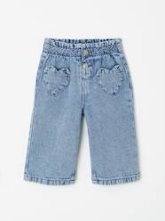 -Girl's jeans with heart pockets 