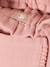 Girl's paperbag shorts in twill rosy 