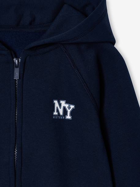 Boys' Basics zipped jacket green+navy blue 