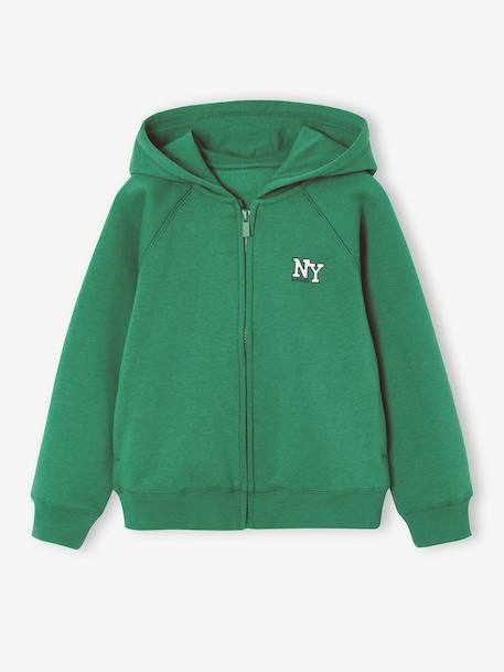 Boys' Basics zipped jacket green+navy blue 