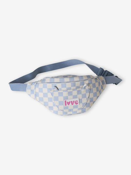Corduroy Bumbag with Cat Design for Girls blush+double stone+grey green+multicoloured+pale blue+rose 