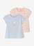 Fancy T-Shirt for Baby Girls light blue+rose 