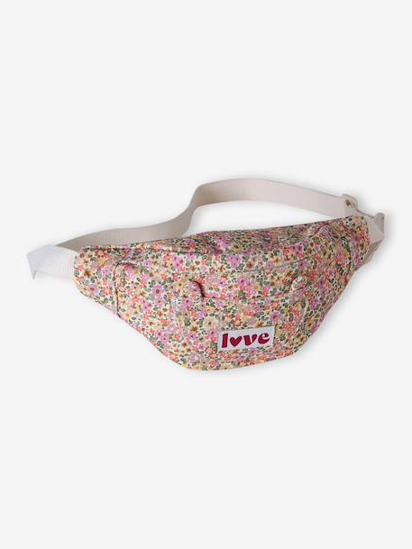 Corduroy Bumbag with Cat Design for Girls blush+double stone+grey green+multicoloured+pale blue+rose 