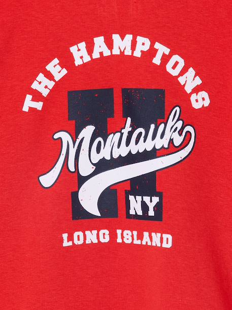 Boy's sweatshirt with placed motif red 