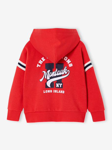 Boy's sweatshirt with placed motif red 