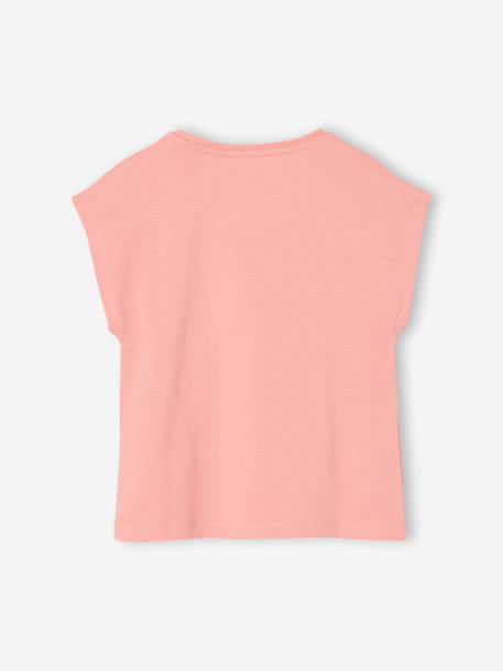 Animal print T-shirt for girls apricot+ecru+grey blue 