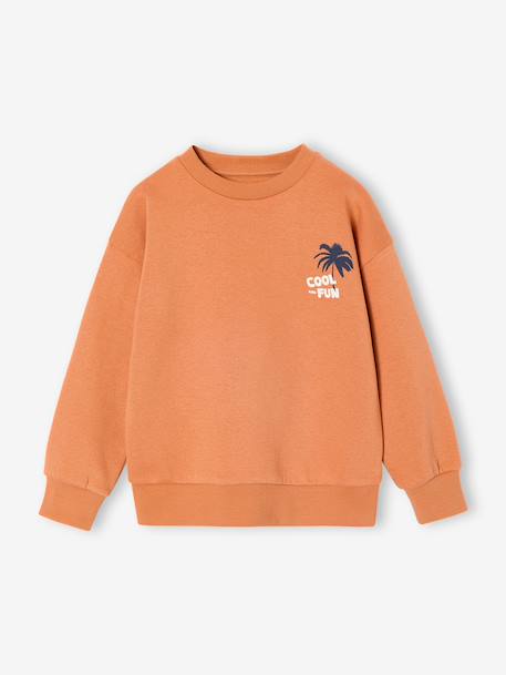 Pack of 2 'Cool and Fun' sweatshirts terracotta+tomato red 