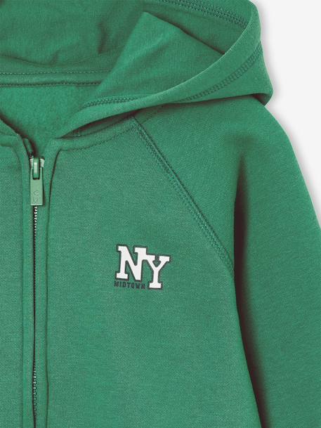 Boys' Basics zipped jacket green+navy blue 