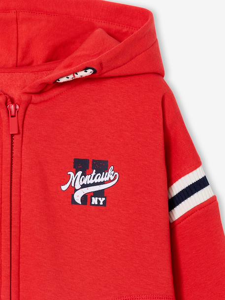 Boy's sweatshirt with placed motif red 