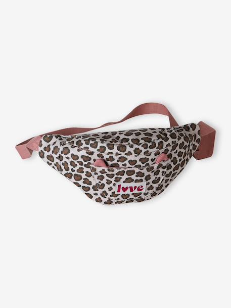 Corduroy Bumbag with Cat Design for Girls blush+double stone+pale blue+plum+printed brown+vanilla 