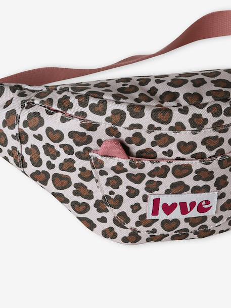 Corduroy Bumbag with Cat Design for Girls blush+double stone+pale blue+plum+printed brown+vanilla 