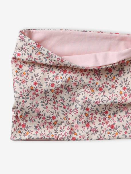 Girl's snood in floral print cotton multicoloured 