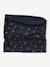 Printed Snood for Girls navy blue 