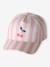 Striped Cotton Cap for Girls rose 