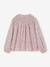 Girl's blouse with smocked sleeves ecru+ivory+pale pink+sage green+vanilla 