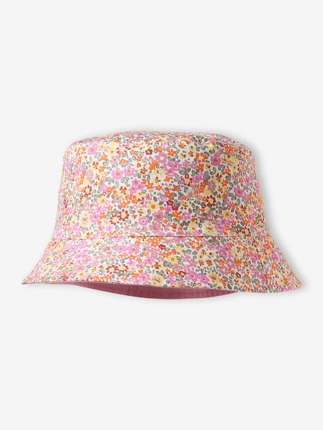 Reversible Bucket Hat for Girls rose 