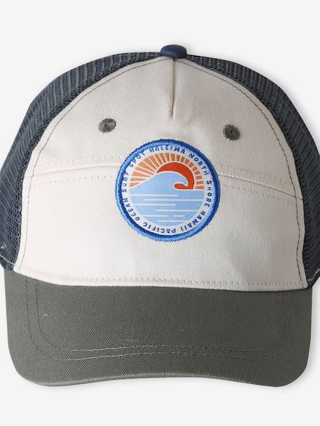 Cotton trucker-style cap for boys ecru 