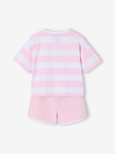 Striped Snoopy Set for Girls striped pink 