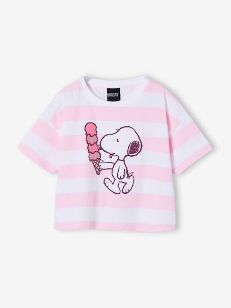 Striped Snoopy Set for Girls striped pink 