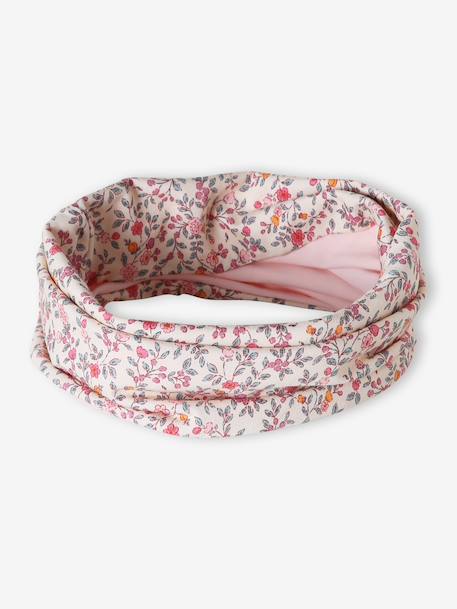 Girl's snood in floral print cotton multicoloured 