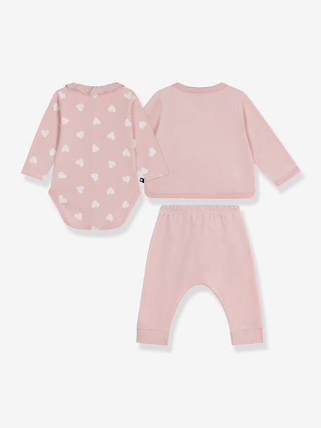 Velvet 3-piece baby set gift box rose 
