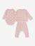 Velvet 3-piece baby set gift box rose 