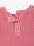 Embroidered baby top old rose+vanilla 