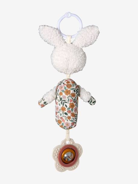 Hanging rabbit sensory rattle rose 