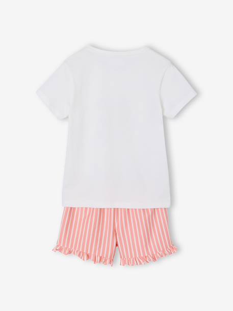 Pack of 2 girls' pyjama shorts ecru 