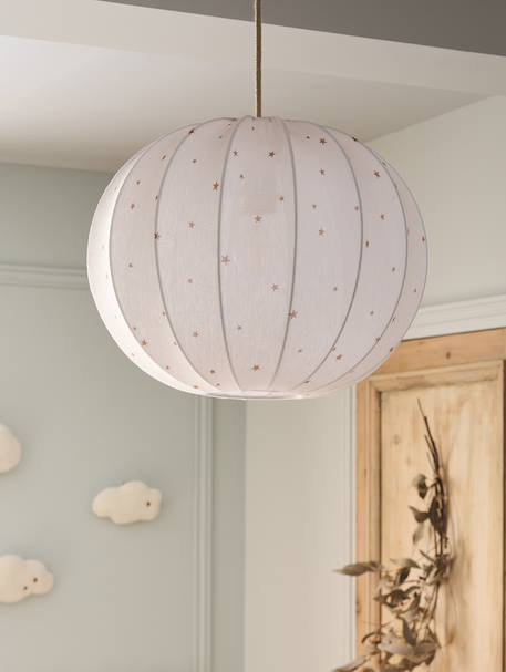 Fabric globe lampshade for pendant light beige 