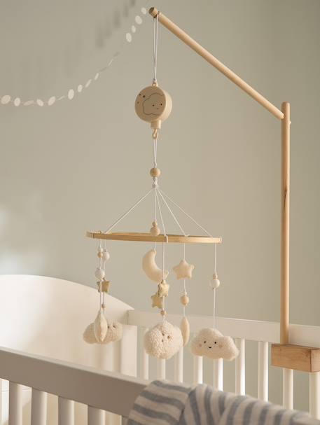Nuage musical mobile beige 