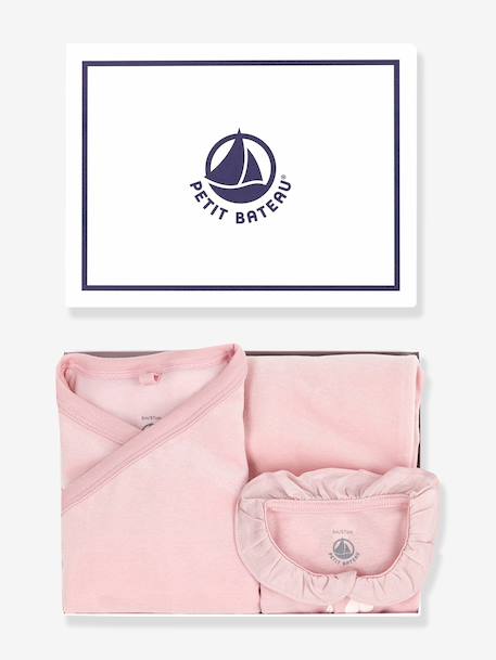 Velvet 3-piece baby set gift box rose 