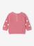 Embroidered baby top old rose+vanilla 
