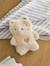 Cuddly Toy Hot Water Bottle ecru+navy blue+pecan nut 