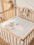 Cotton Muslin Blanket / Play Mat, IN THE CLOUDS striped blue 