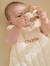 Customisable organic muslin sleeveless baby sleeping bag IN THE CLOUDS ecru 