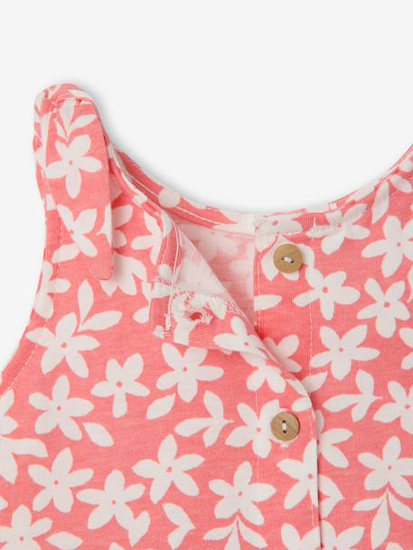 Printed Jumpsuit for Babies coral+printed blue 