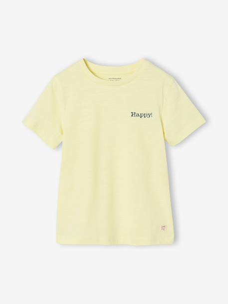 Short Sleeve T-Shirt, for Boys Blue+Green+pale yellow+red+white 