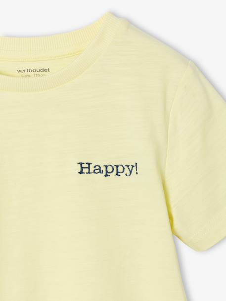 Short Sleeve T-Shirt, for Boys Blue+Green+pale yellow+red+white 