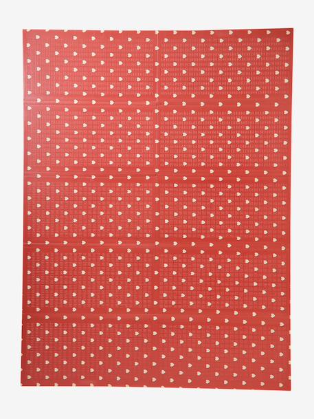 Large, Foldable Activity Mat ecru+green+rose 