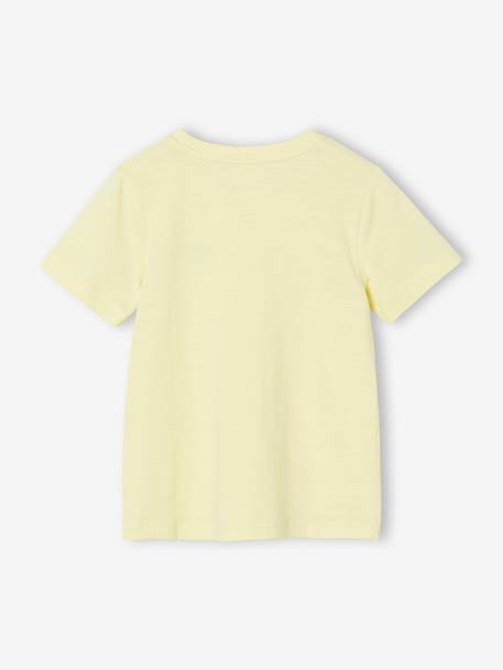 Short Sleeve T-Shirt, for Boys Blue+Green+pale yellow+red+white 