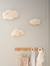 Pack of 3 cloud wall decorations beige 