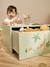 Activity table with storage chest beige+rose 