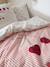 Duvet Cover & Pillowcase Set with Recycled Cotton, CHERRY STRIPES striped red 